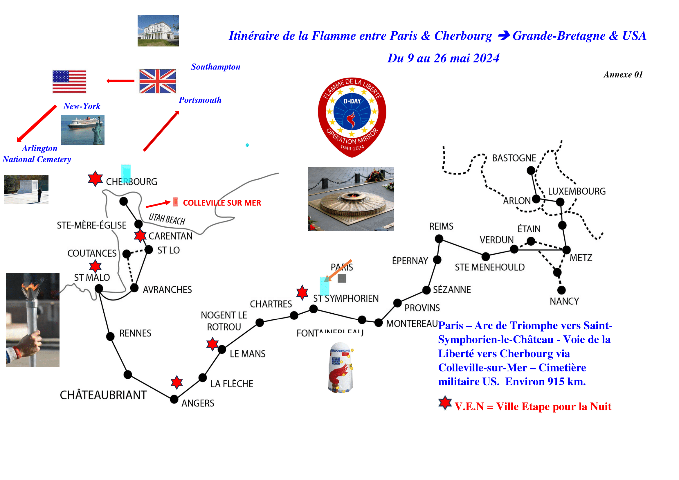 Carte trajet flamme