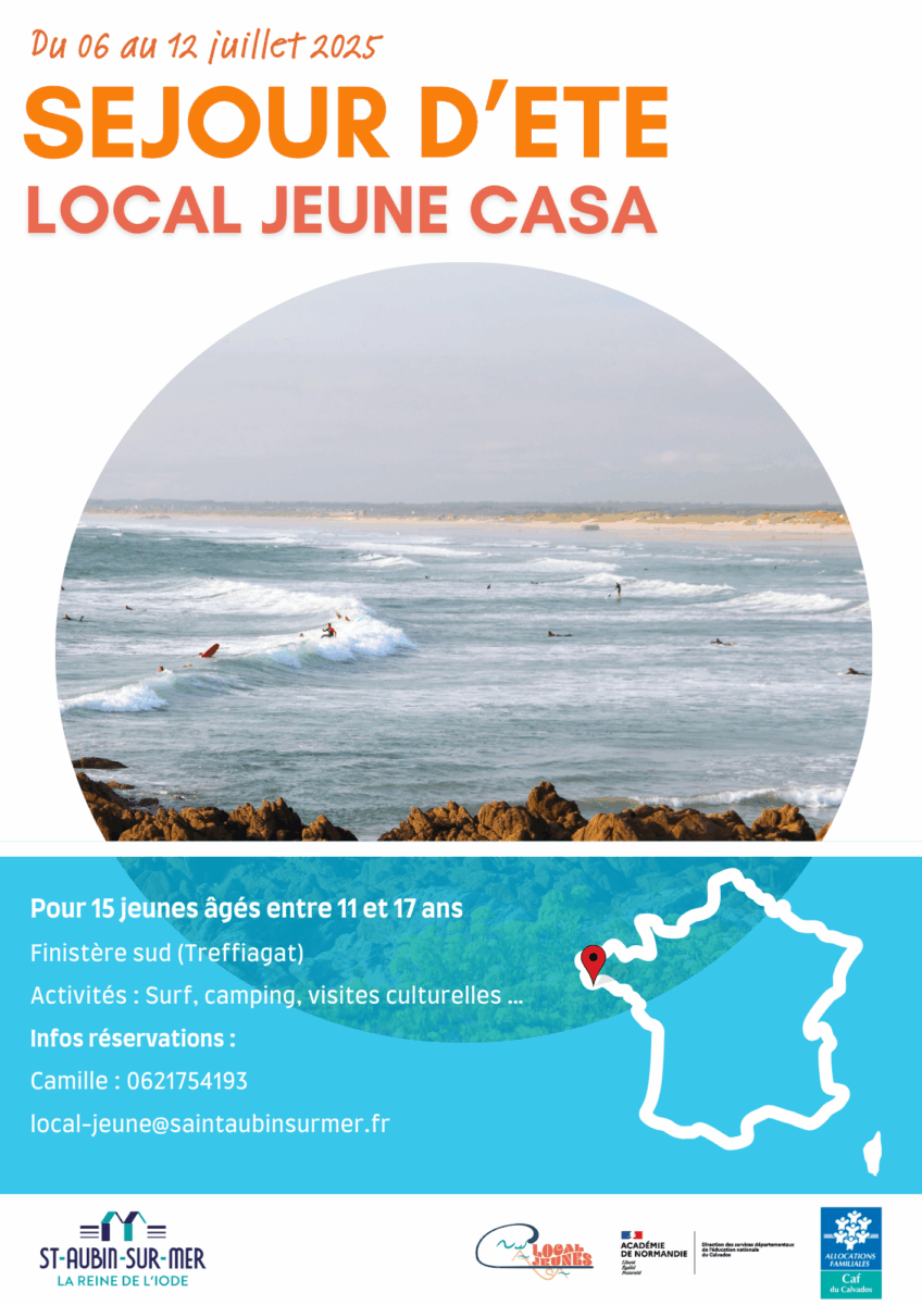 séjour d'été séjour surf avec Saint-Aubin