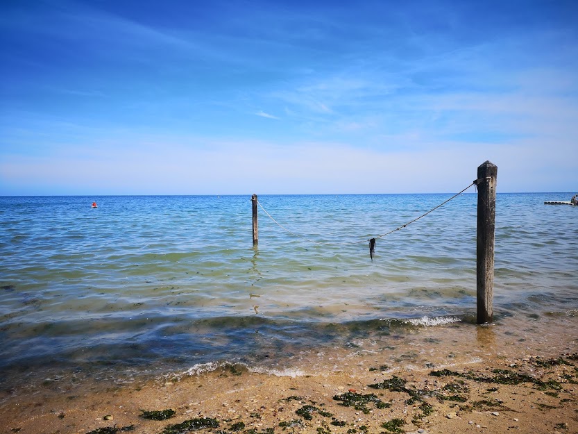 Vue sur le bain à la corde. Vestige de la mode des Bains de mer